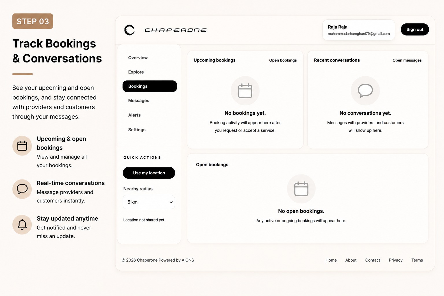Step 3: Track bookings and conversations